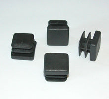Carica l'immagine nel visualizzatore di Gallery, 10pz TAPPI TAPPO QUADRATO 20x20mm NERO IN PLASTICA altezza 5mm PUNTALE cm 2x2