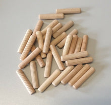 Carica l'immagine nel visualizzatore di Gallery, SPINA FAGGIO STRIATA D 8X40 MM TASSELLO IN LEGNO PER GIUNZIONI MOBILI SPINE LEGNO