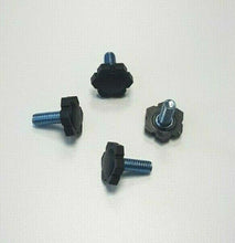 Carica l'immagine nel visualizzatore di Gallery, 10pz PIEDI PIEDE PIEDINO FILETTATO M6X16MM PLASTICA NERA D17x5 X MOBILI E TELAI piedini