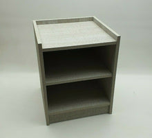 Carica l'immagine nel visualizzatore di Gallery, Comodino Tavolino Panchetta DOUBLE Servetto Pianetto Table Costruito Su misura Rovere Vista davanti reale 3