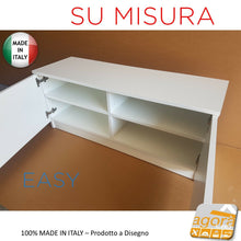 Carica l'immagine nel visualizzatore di Gallery, MOBILE INGRESSO SU MISURA PANCA 2 ANTE EASY DIMENSIONI PERSONALIZZATE bianco aperto