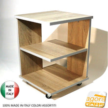 Carica l'immagine nel visualizzatore di Gallery, Tavolino Sala Open Tavolo Multiuso Table Servetto Multifunzione Design x Divano cm. 37x37x50H con ruote