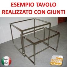 Carica l'immagine nel visualizzatore di Gallery, TUBO METALLO CROMO SATINATO 25X25 CM.2,5X2,5 TAGLIATO A MISURA PREZZO AL ML best of