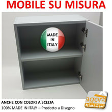 Carica l'immagine nel visualizzatore di Gallery, MOBILE SU MISURA MOBILETTO PERSONALIZZATO VARI COLORI A 2 ANTE 1 ANTA A SCELTA.