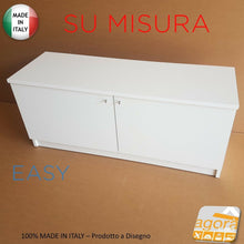 Carica l'immagine nel visualizzatore di Gallery, MOBILE INGRESSO SU MISURA PANCA 2 ANTE EASY DIMENSIONI PERSONALIZZATE bianco