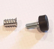 Carica l'immagine nel visualizzatore di Gallery, 4 PZ PIEDI-PIEDE-PIEDINO FILETTATO M8 IN GOMMA CON BUSSOLA X MOBILI TELAI E SGABELLI completo