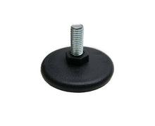 Carica l'immagine nel visualizzatore di Gallery, 4 PZ PIEDINO REGOLABILE D 50 FILETTATO M8X20MM IN PLASTICA NERA X TAVOLI - TELAI