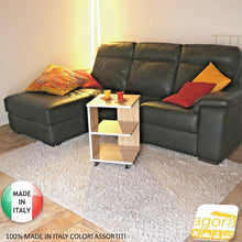 Carica l'immagine nel visualizzatore di Gallery, Tavolino Sala Open Tavolo Multiuso Table Servetto Multifunzione Design x Divano cm. 37x37x50H ambientato