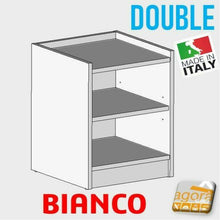 Carica l'immagine nel visualizzatore di Gallery, Comodino Tavolino Panchetta DOUBLE Servetto Pianetto Table Costruito Su misura Bianco