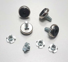 Carica l'immagine nel visualizzatore di Gallery, PIEDI PIEDINI INSERTI PUNTALI FILETTATI D35 M10 MASCHIO ALTA QUALITA IN METALLO