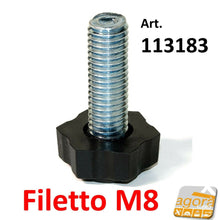 Carica l'immagine nel visualizzatore di Gallery, 10pz PIEDI PIEDE PIEDINO FILETTATO M8x28MM PLASTICA NERA D22x10 X MOBILI TELAI