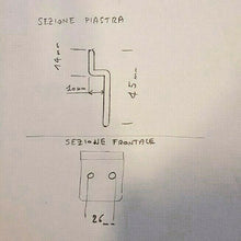 Carica l'immagine nel visualizzatore di Gallery, 5pz GANCI GANCIO PORTA BLISTER 25 CM CROMATI X PANNELLO DOGATO ARREDAMENTO NEGOZI schema