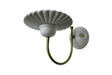 Carica l'immagine nel visualizzatore di Gallery, LAMPADA DA PARETE CON DIFFUSORE IN CERAMICA APPLIQUE CLASSICO AVORIO-ORO CON FIORE 2