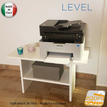 Carica l'immagine nel visualizzatore di Gallery, Tavolino Comodino Panchetta Servetto x Stampante Ufficio Relax Soggiorno LEVEL