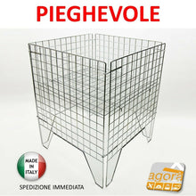 Carica l'immagine nel visualizzatore di Gallery, BANCARELLA PIEGHEVOLE 60x60 ESPOSITORE CESTA CESTONE CON RIPIANO MOBILE X NEGOZI