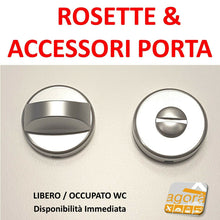 Carica l'immagine nel visualizzatore di Gallery, ROSETTA PORTA BOCCHETTA LIBERO/OCCUPATO WC X BAGNO SICUREZ BAMBINI HOPPE ARGENTO hppe