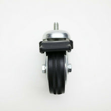 Load image into Gallery viewer, 4pz RUOTE RUOTA D80mm CON PERNO FILETTATO M10x15 C/FRENO S/FRENO CROMATA GIREVOLE vista 8