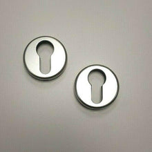 Carica l'immagine nel visualizzatore di Gallery, Rosetta Yale per porta interna per cilindro Hoppe Argento Coppia