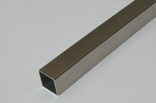 Carica l'immagine nel visualizzatore di Gallery, TUBO METALLO CROMO SATINATO 25X25 CM.2,5X2,5 TAGLIATO A MISURA PREZZO AL ML