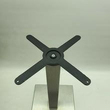 Load image into Gallery viewer, BASE TAVOLO FUSTO INOX SATINATO ALTEZZA 73CM TUBO QUADRO 8x8CM BASE INOX 40x40 v3