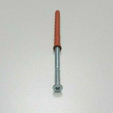 Carica l'immagine nel visualizzatore di Gallery, Tassello Nylon Prolungato con vite per ancoraggi con vite acciaio x fissaggio serramenti zincato bianco tps