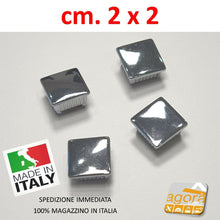 Carica l'immagine nel visualizzatore di Gallery, TAPPI TAPPO CROMATO bombato copri testa 20x20 spessore tubolare 1.5mm