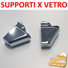 Load image into Gallery viewer, GLASS SHELF CRYSTAL SHELF CM.24X116 THICKNESS 8MM WITH SUPPORTS FOR BOOKCASE WALL