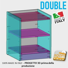 Carica l'immagine nel visualizzatore di Gallery, Comodino Tavolino Panchetta DOUBLE Servetto Pianetto Table Costruito Su misura 3D