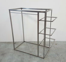 Carica l'immagine nel visualizzatore di Gallery, GONDOLA STENDER INOX CENTRALE DOPPIA X ESPOSIZIONE VESTITI NEGOZIO - USATA inox