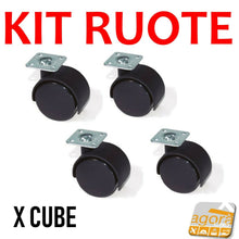 Carica l'immagine nel visualizzatore di Gallery, Comodino Tavolino Panchetta CUBE Servetto Pianetto Table con vano a giorno opz.ruote.