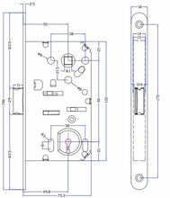 Carica l'immagine nel visualizzatore di Gallery, SERRATURA PORTA PATENT FRONTALE 18x196mm IDOOR-BONAITI B-BITTER T60 ARGENTO CR