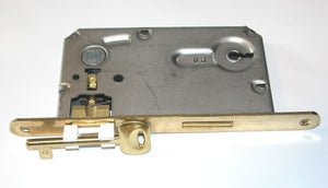 serratura porta interna nuova ottonata lucida 1,8x19cm chiave meccanica