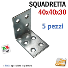 Carica l'immagine nel visualizzatore di Gallery, lastrina angolare squadretta di assemblaggio per mobili telai gazebi 40x40 a L