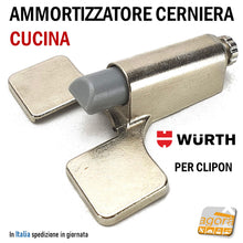 Carica l'immagine nel visualizzatore di Gallery, AMMORTIZZATORE SOFT CLOSE X CERNIERA WURTH CLIPON +SSP A INCASTRO REGOL