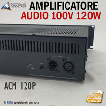 Carica l'immagine nel visualizzatore di Gallery, AMPLIFICATORE AUDIO AUSTRALIAN MONITOR ACM 120P 120W POWER AMPLIFIER 80 OHM 100V vista dx