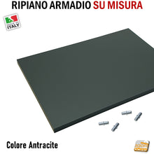 Carica l'immagine nel visualizzatore di Gallery, antracite grigio scuro ripiano armadio su misura dimensioni personalizzate legno pannelli falegnameria per armadi mobili colonne pensili a misura personalizzati produzione