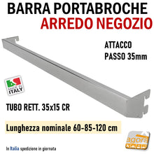 Load image into Gallery viewer, BARRA WALL HANGER X OVAL TUBE HANGER FOR CLOTHES FURNITURE STORE.