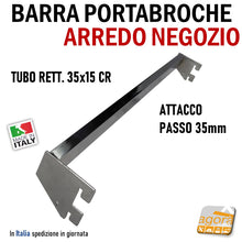 Load image into Gallery viewer, BARRA WALL HANGER X OVAL TUBE HANGER FOR CLOTHES FURNITURE STORE.