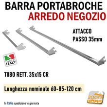 Load image into Gallery viewer, BARRA WALL HANGER X OVAL TUBE HANGER FOR CLOTHES FURNITURE STORE.