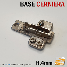 Carica l'immagine nel visualizzatore di Gallery, BASETTA X CERNIERE A MOLLA CUCINA BASE CON VITI WURTH