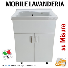 Carica l'immagine nel visualizzatore di Gallery, la miglior lavanderia su misura con prodotti di alta qualità lavabo in ceramica e pannelli idrofughi