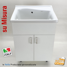 Carica l'immagine nel visualizzatore di Gallery, MOBILE LAVANDERIA PRODOTTO SU MISURA CON ANTE IN VARI COLORI E DIMENSIONI BOX LAVELLO