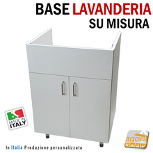 Carica l'immagine nel visualizzatore di Gallery, mobile lavanderia con lavabo alta qualità prodotto su misura 2021 bianco nuovo