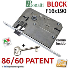 Carica l'immagine nel visualizzatore di Gallery, BONAITI BLOCK CHIAVE FRONTALE 16 MM