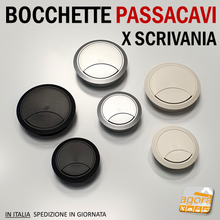 Carica l'immagine nel visualizzatore di Gallery, Bocchette per nascondere i cavi della scrivania