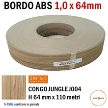Carica l'immagine nel visualizzatore di Gallery, BORDO ABS SM'ART CONGO JUNGLE J004 1,0 X 64MM ROTOLO 110MT PER BORDATRICE spessore 10/10