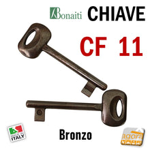 Carica l'immagine nel visualizzatore di Gallery, CF11 N11 chiavi porte porta CHIAVE X SERRATURA PORTA INTERNA BONAITI PATENT IN METALLO BRONZO BRONZATA PATENT - door keys door KEY X INTERNAL DOOR LOCK BONAITI PATENT METAL BRONZE BRONZE PATENT