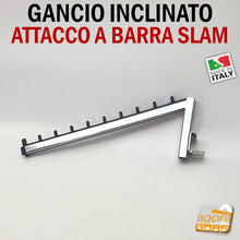 Load image into Gallery viewer, shop fitting ganci cromati acciaio inclinati esposizione negozi