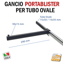 Carica l'immagine nel visualizzatore di Gallery, GANCI DIRITTI BROCHE 29 CM GRIGIO TBOV ATTREZZATURA PER ARREDAMENTO NEGOZI