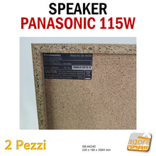 Carica l'immagine nel visualizzatore di Gallery, Coppia casse acustiche DIFFUSORE MUSICALE PANASONIC SB-AK240 CASSE AUDIO HIFI STEREO 115W ARGENTO RETTANGOLARI Nuovi alta potenza TOP gamma Grandi e potenti